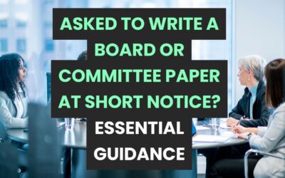 Asked to Write a Board or Committee Paper About Your Local Economy at Short Notice? Essential Guidance