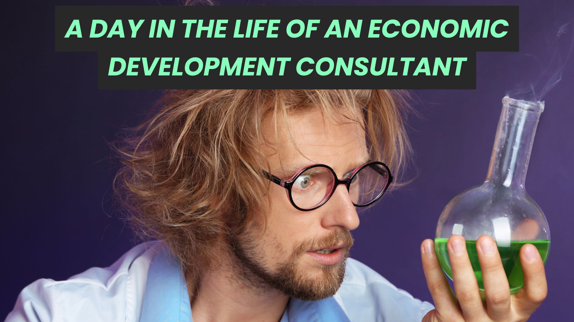 boffin A somewhat dishevelled scientist staring at a glass receptacle