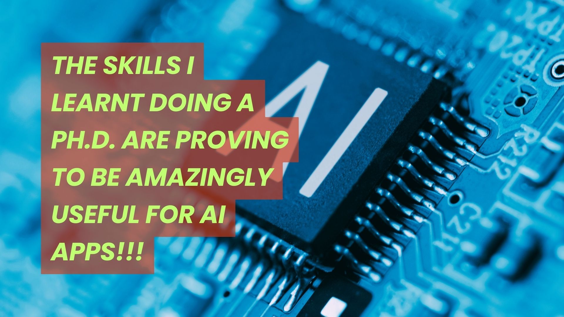 AI A microchip with AI stamped on it