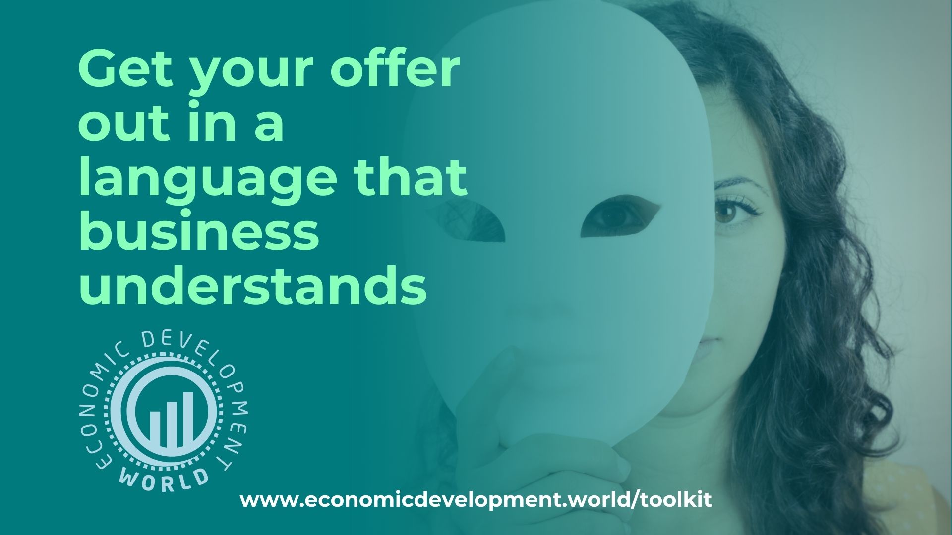 Picture of lady holding a mask in front of her face