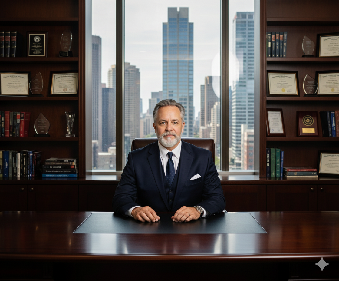 Roy Logan sitting at his CEOs desk poised to answer your question