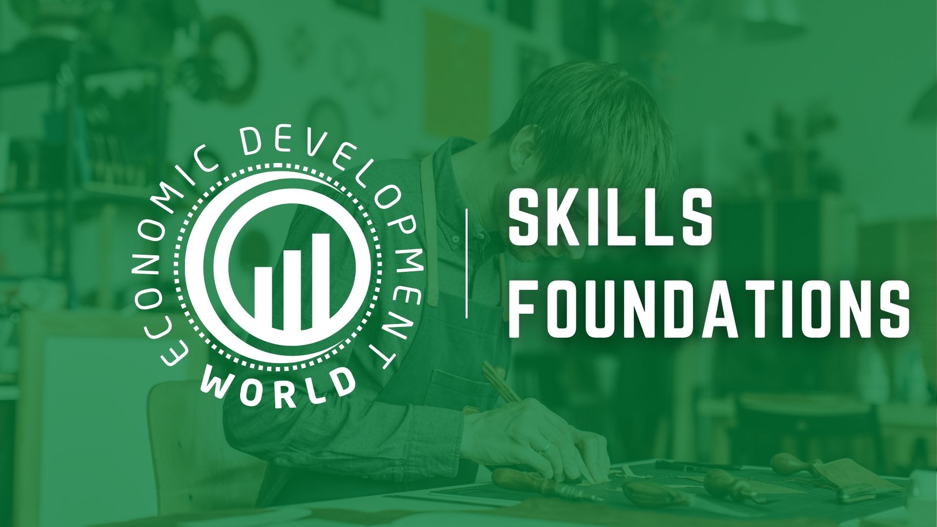 man with leather cutting toolk